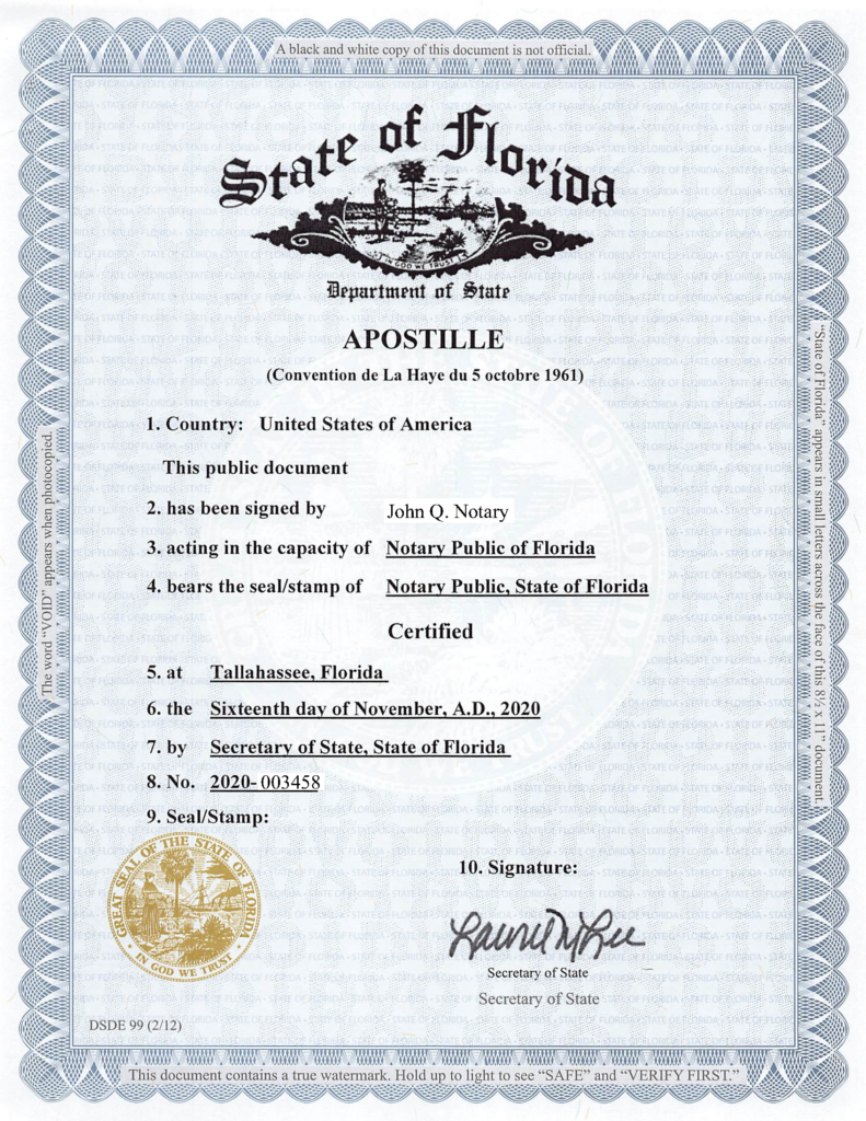 How to Apostille a Florida Birth Certificate in 2 Days