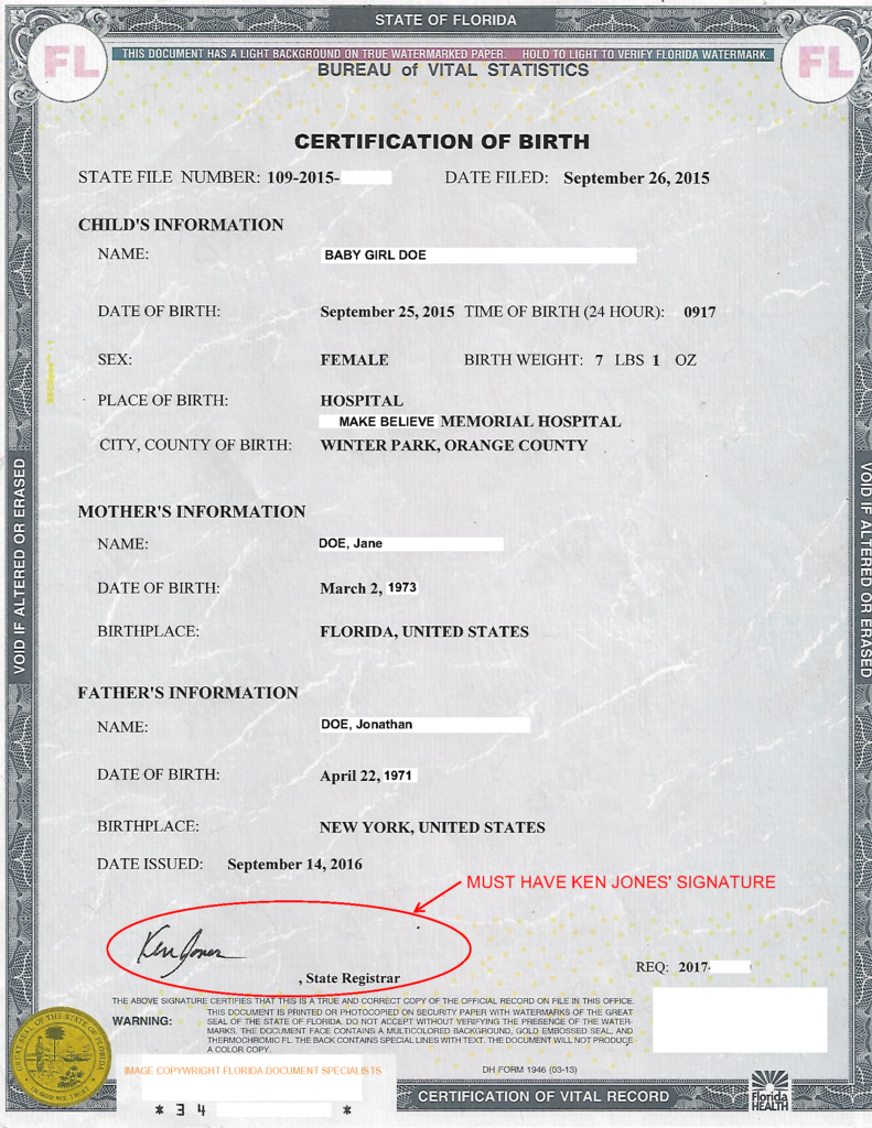 How To Apostille A Florida Birth Certificate In 2 Days