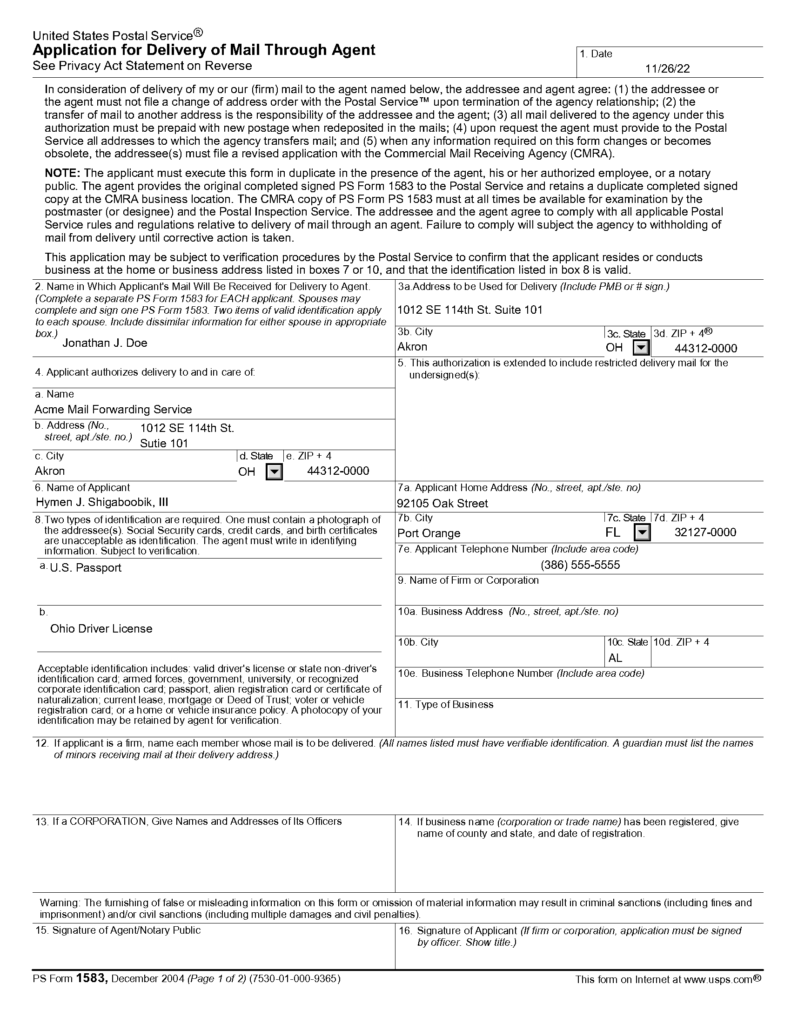 How To Fill Out PS Form 1583 for Online Notarization (Application for ...