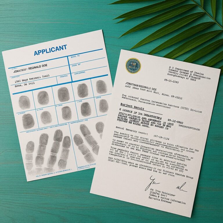 FINGERPRINTING FOR FBI BACKGROUND CHECK RAP SHEET